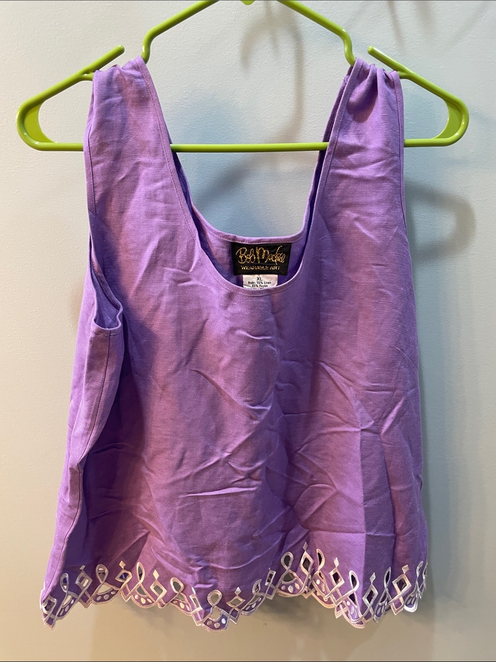 Bob Mackie Lavender Embroidered Jacket & Shell Set - Picture 4 of 5
